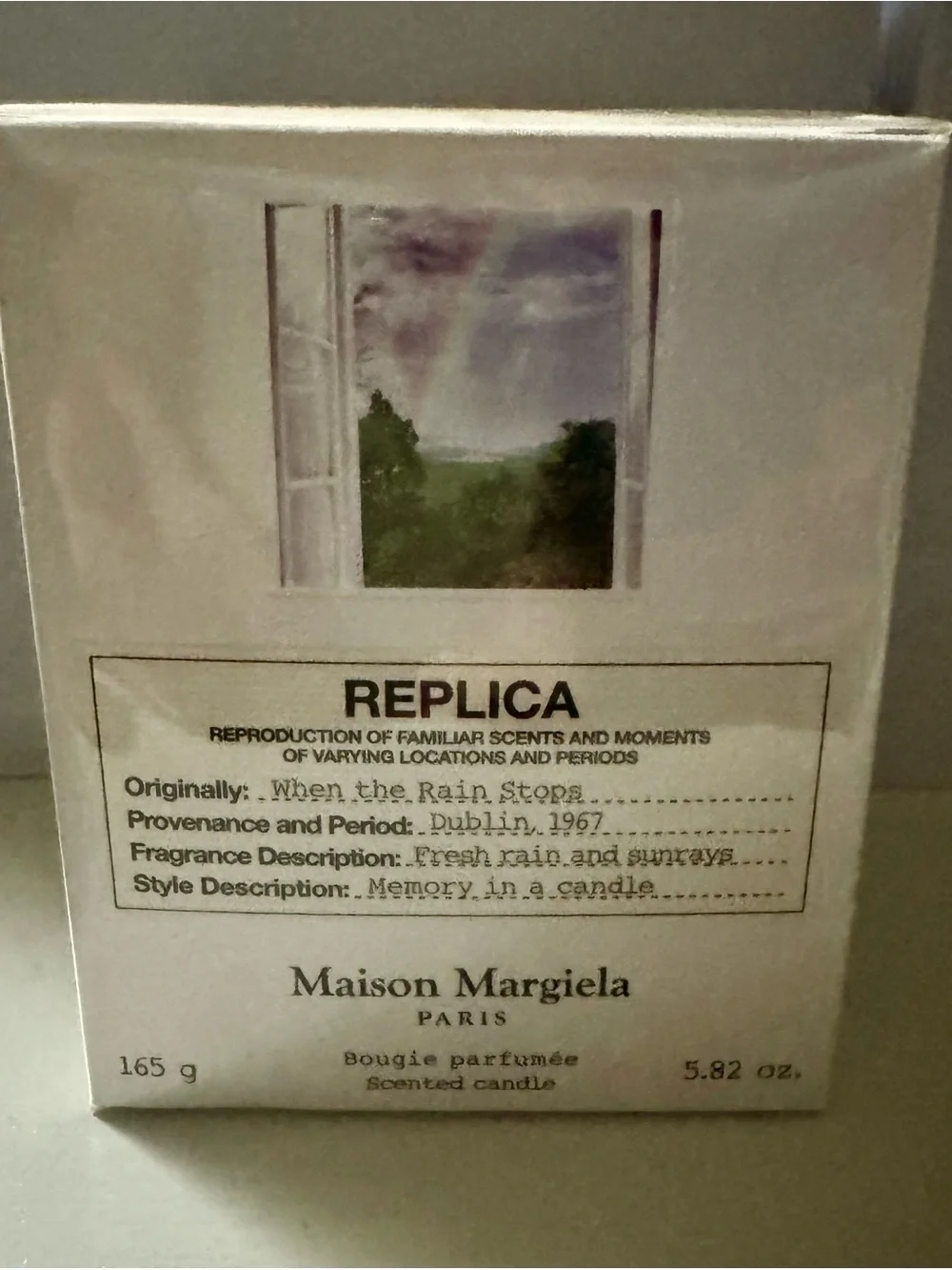Maison Margiela  candle When The Rain Stops. NIB. Large size 5.82 oz.